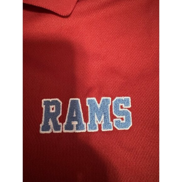 Nike Polo Shirt Men Size 3XL Red Golf Dri Fit Polyester Athleisure Rams LOGO NWT - Picture 7 of 16